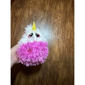 Stuffies Unicorn White Pink Prancine Zipper Mouth Magnetic Feet